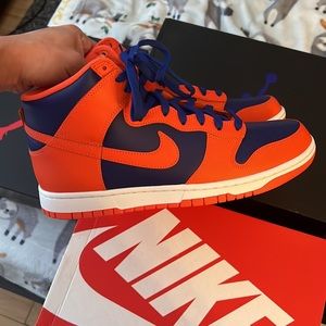 Nike Dunk High Retro Orange/Royal Blue